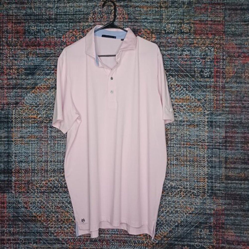 GREYSON mens solid pink Shadow Hawk golf polo XL